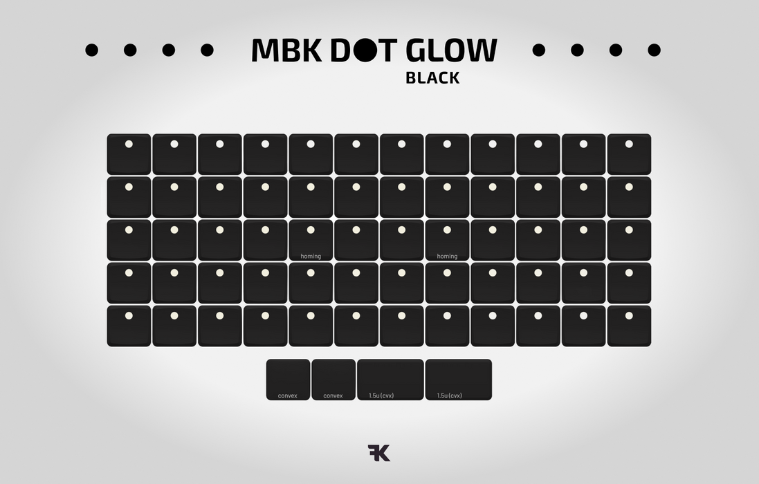 MBK Choc Glow Dots Keycaps