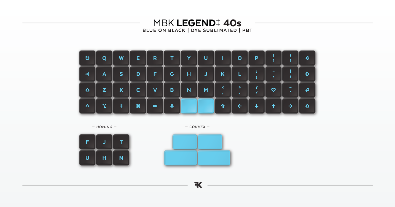 MBK Legend ‡ 40s - Choc Low Profile Keycaps