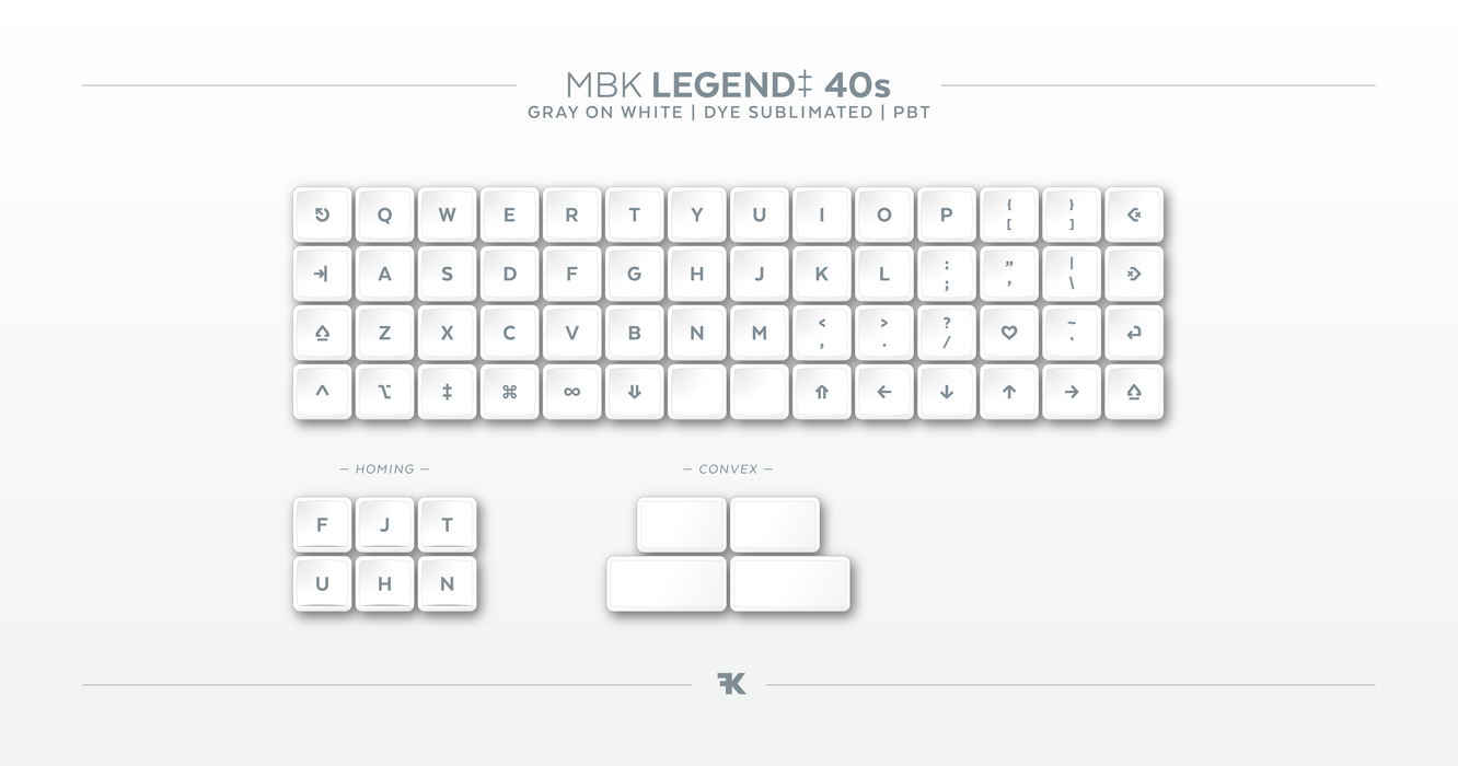 MBK Legend ‡ 40s - Choc Low Profile Keycaps