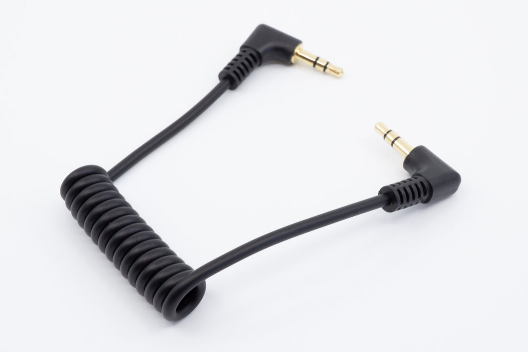 Coiled Angled TRS Cable / 20cm