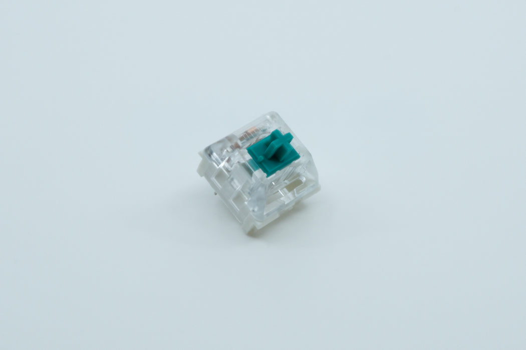 An angled view of the Kailh Pro Light Green switch.