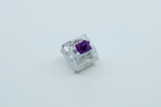 An angled view of the Kailh Pro Purple switch.