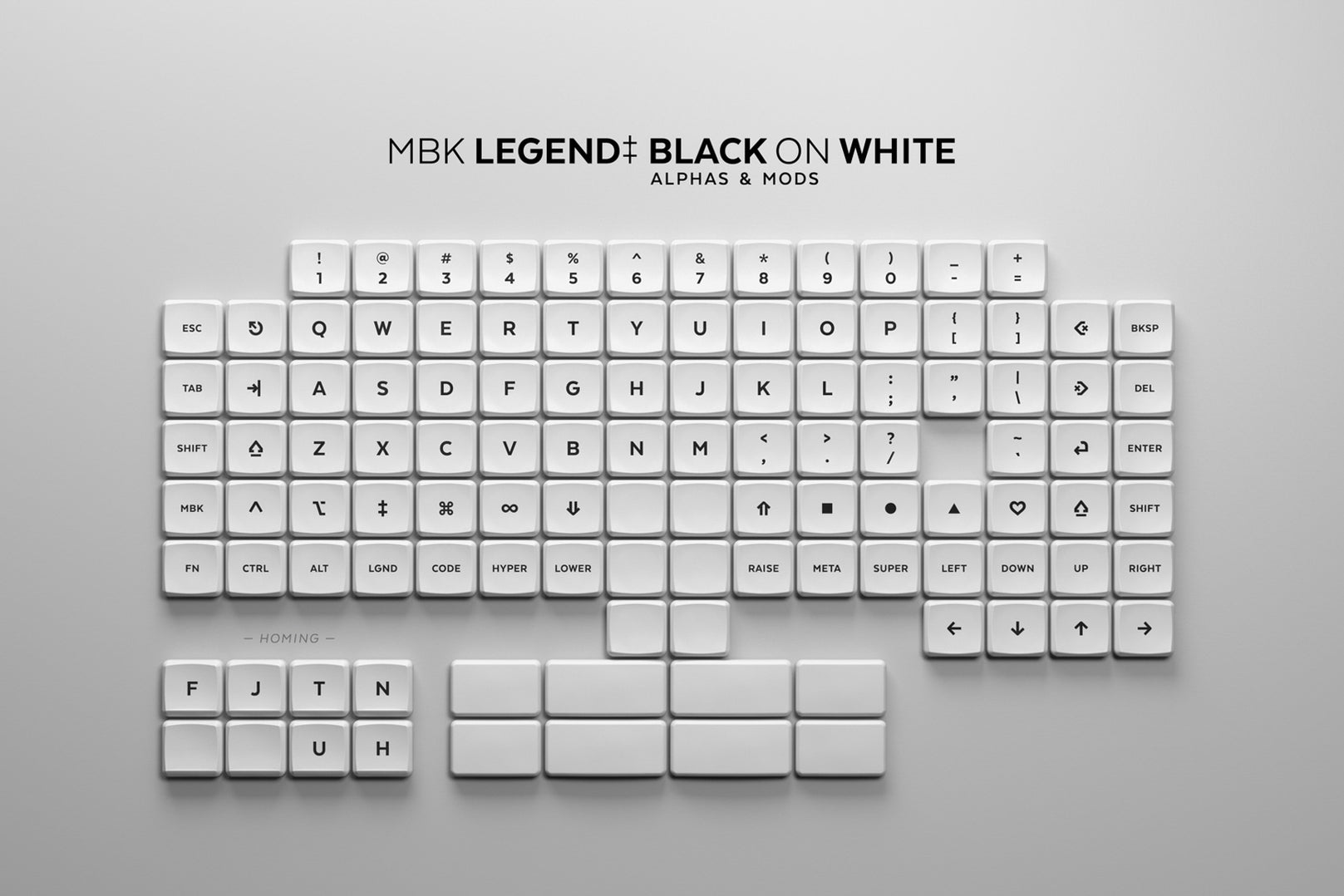 Legended Mbk Choc Low Profile Keycaps — Splitkb.com